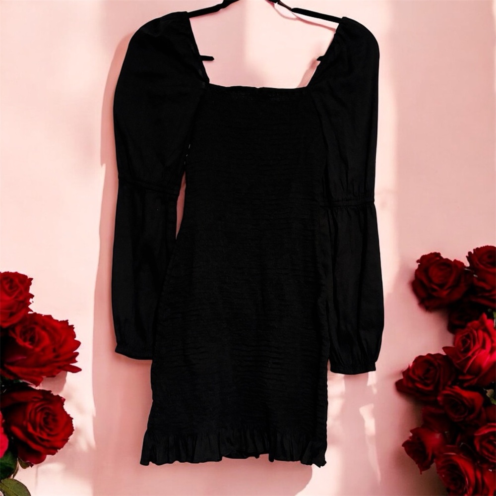 Gianni Bini Black Smocked Dress